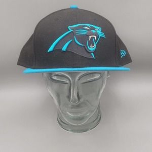 CAROLINA PANTHERS Hat Cap New Era 59Fifty Fitted Black NFL Football-Size 8
